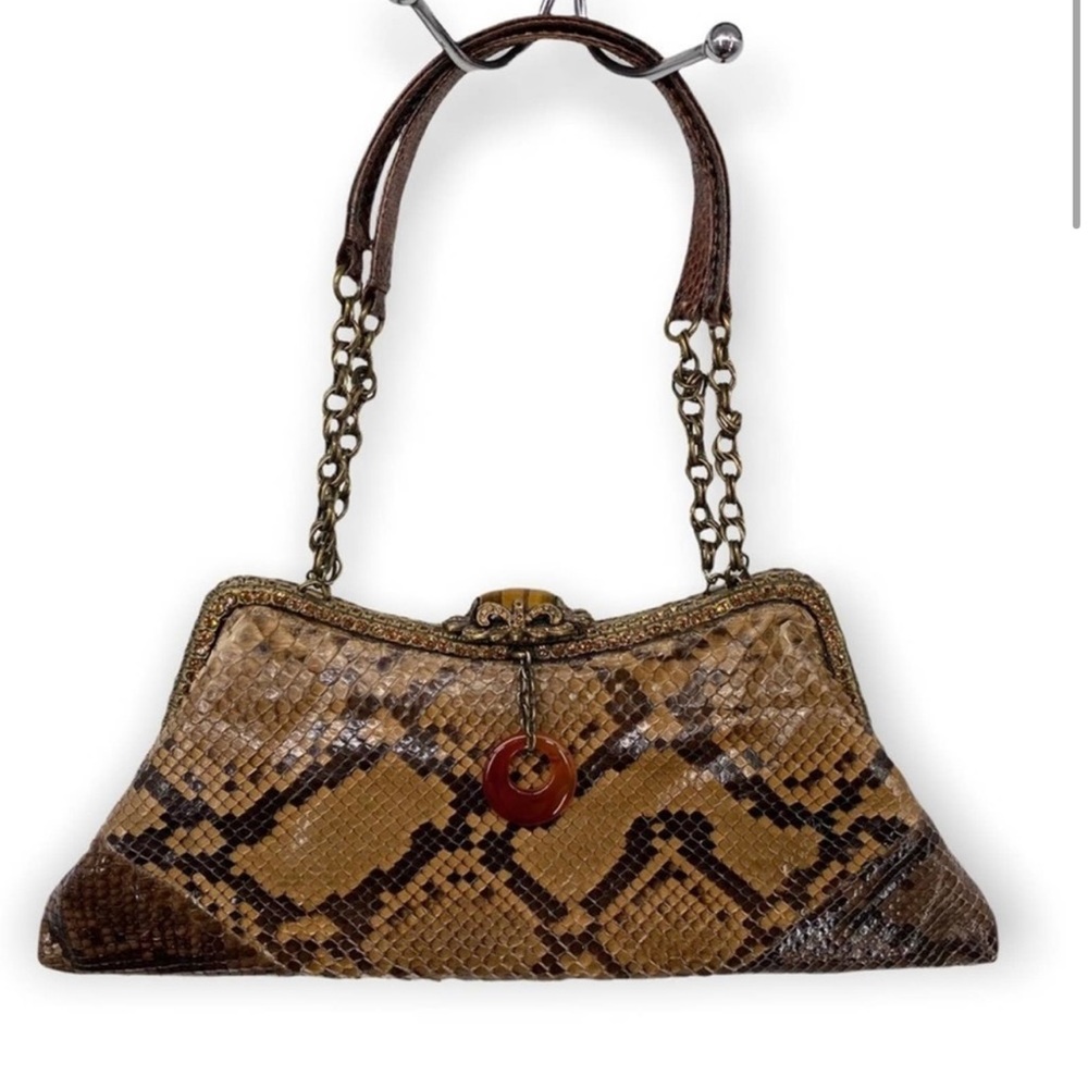 CLARA KASAVINA SNAKE SKIN & SWAROVSKI HANDBAG